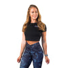 Jet Black Crop Top - AMB Ambition