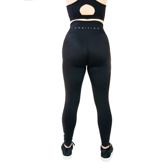 Women's Black Leggings - AMB Ambition